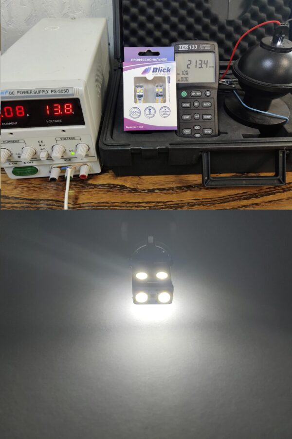 Лампа светодиодная Blick BA9S(T4W)-3030-6W Белый 12/24V 2шт