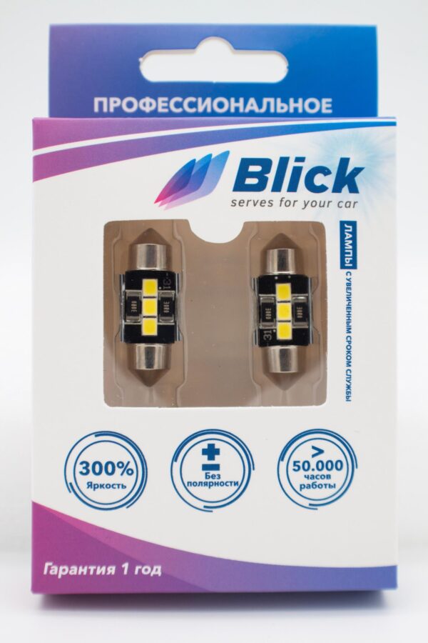 Лампа светодиодная Blick C5W-G3-31mm Белый 12V 2шт
