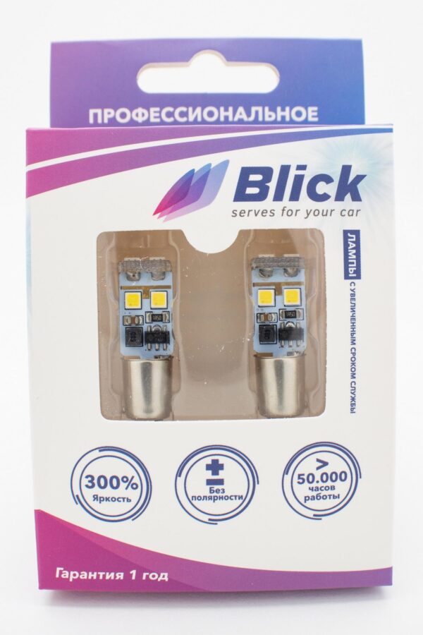 Лампа светодиодная Blick BA9S(T4W)-3030-6W Белый 12/24V 2шт