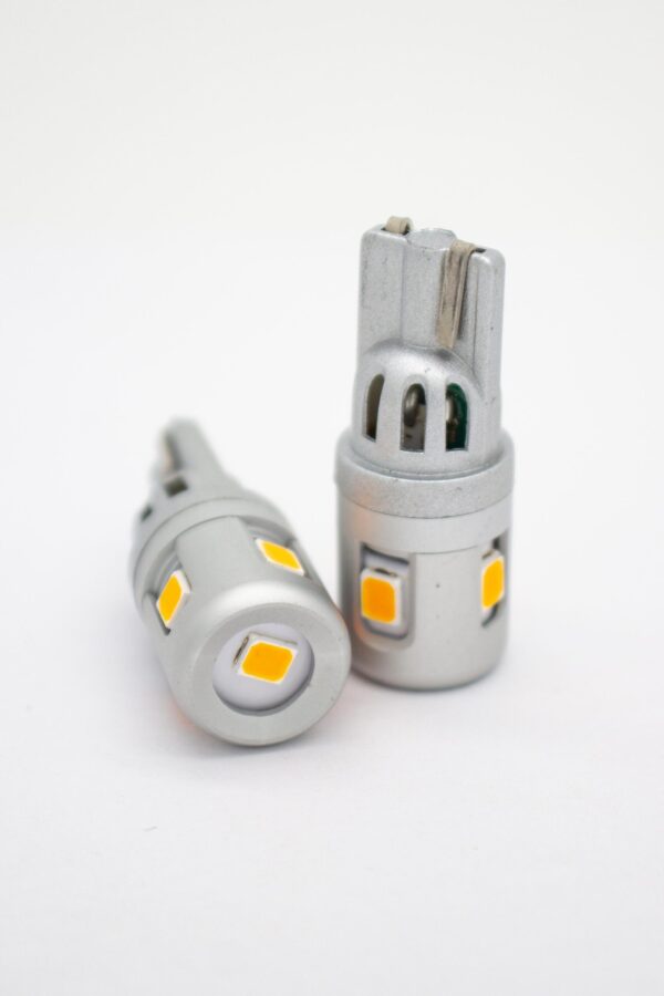 Лампа светодиодная Blick T10(W5W)-2835-5SMD Желтый 12V 2шт