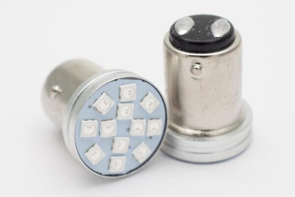 Лампа светодиодная Blick 1157(P21/5W)-3030-12W Красный 12V 