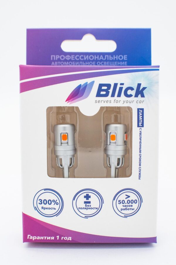 Лампа светодиодная Blick T10(W5W)-2835-5SMD Красный 12V 2шт