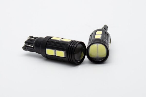 Лампа светодиодная Blick T10(W5W)-5630-10SMD+линза Белый 12V 
