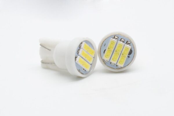 Лампа светодиодная Blick T10(W5W)-7020-3SMD Желтый 12V 