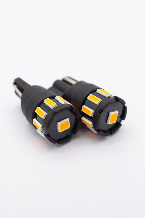 Лампа светодиодная Blick T10(W5W)-2FT10-O Желтый 12V 2шт