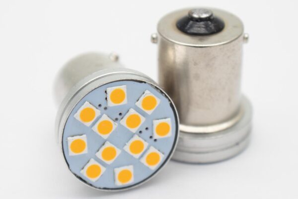 Лампа светодиодная Blick 1156(P21W)-3030-12W Желтый 12V 