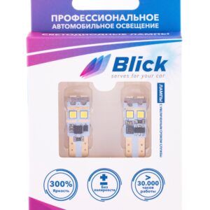 Лампа светодиодная Blick T10(W5W)-3030-6W Белый 12/24V 2шт