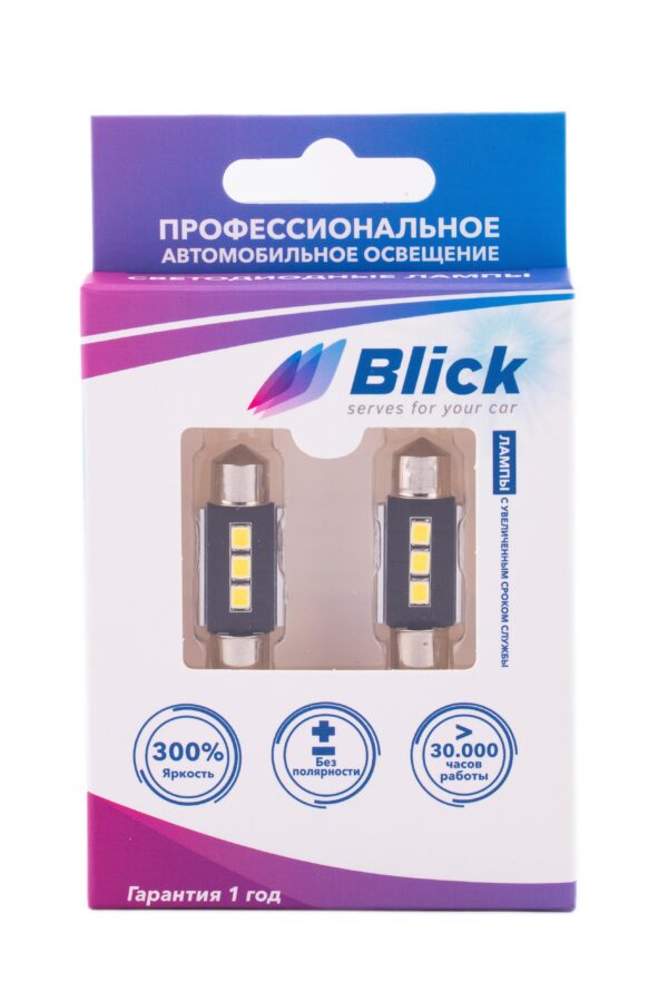 Лампа светодиодная Blick C5W-G3-36mm Белый 12V 2шт