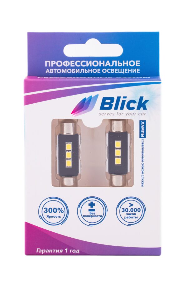 Лампа светодиодная Blick C5W-G3-39mm Белый 12V 2шт