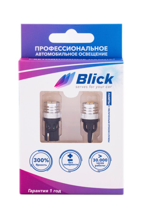 Лампа светодиодная Blick T10(W5W)-K6-W Белый 12V 2шт
