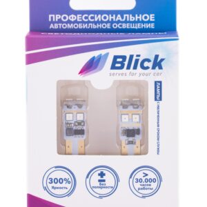 Лампа светодиодная Blick T10(W5W)-3030-6W Красный 12/24V 2шт
