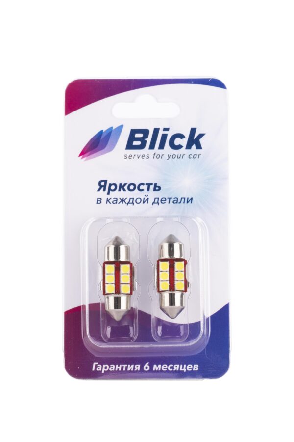 Лампа светодиодная Blick C5W-SJ-3030-28mm Белый 12V 2шт