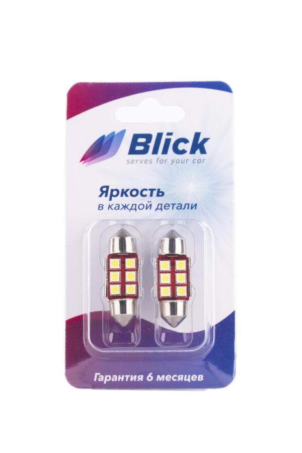 Лампа светодиодная Blick C5W-SJ-3030-31mm Белый 12V 2шт