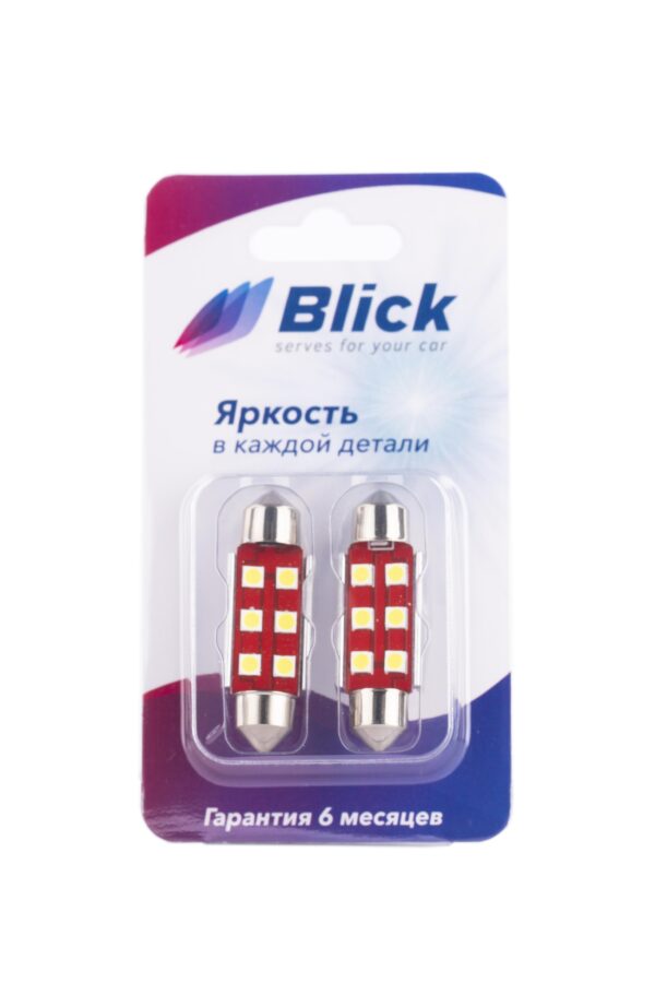 Лампа светодиодная Blick C5W-SJ-3030-39mm Белый 12V 2шт