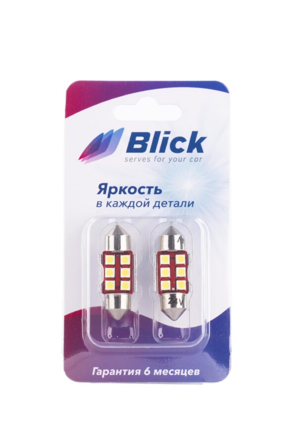 Лампа светодиодная Blick C5W-SJ-3030-31mm Белый 24V 2шт