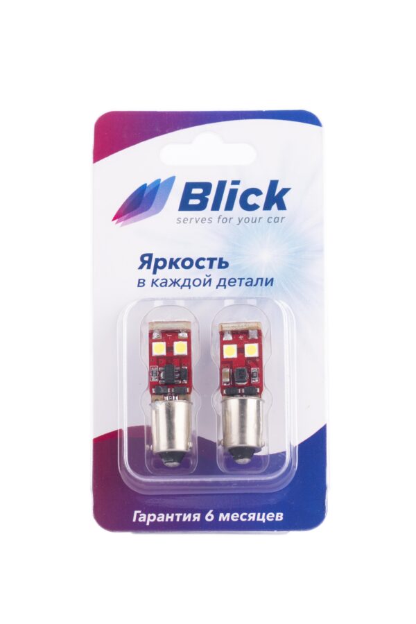 Лампа светодиодная Blick BA9S(T4W)-3030-6W TX Белый 12V 2шт