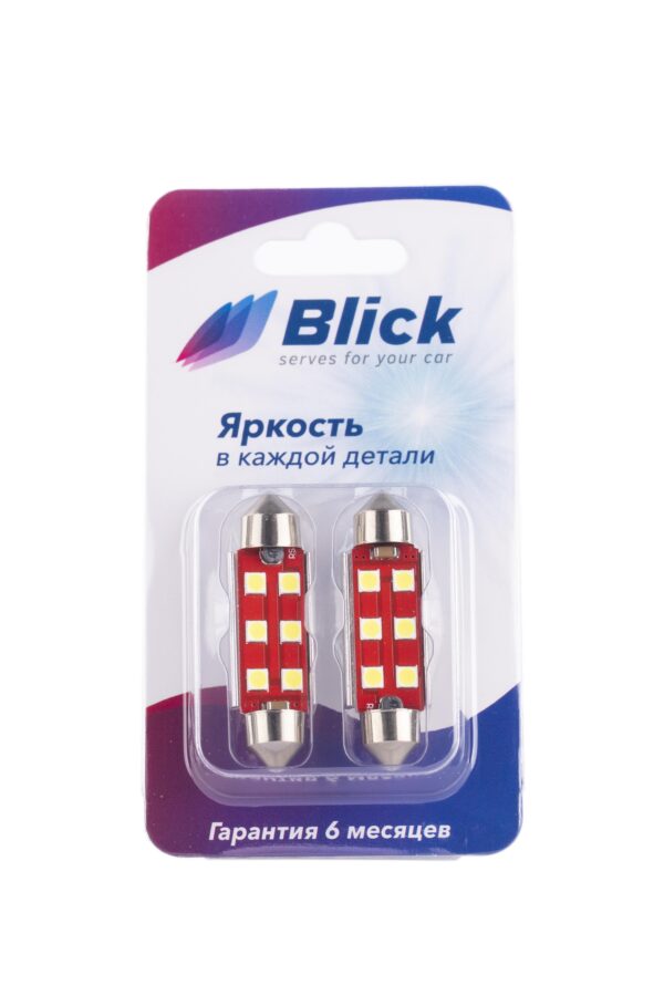 Лампа светодиодная Blick C5W-SJ-3030-41mm Белый 12V 2шт