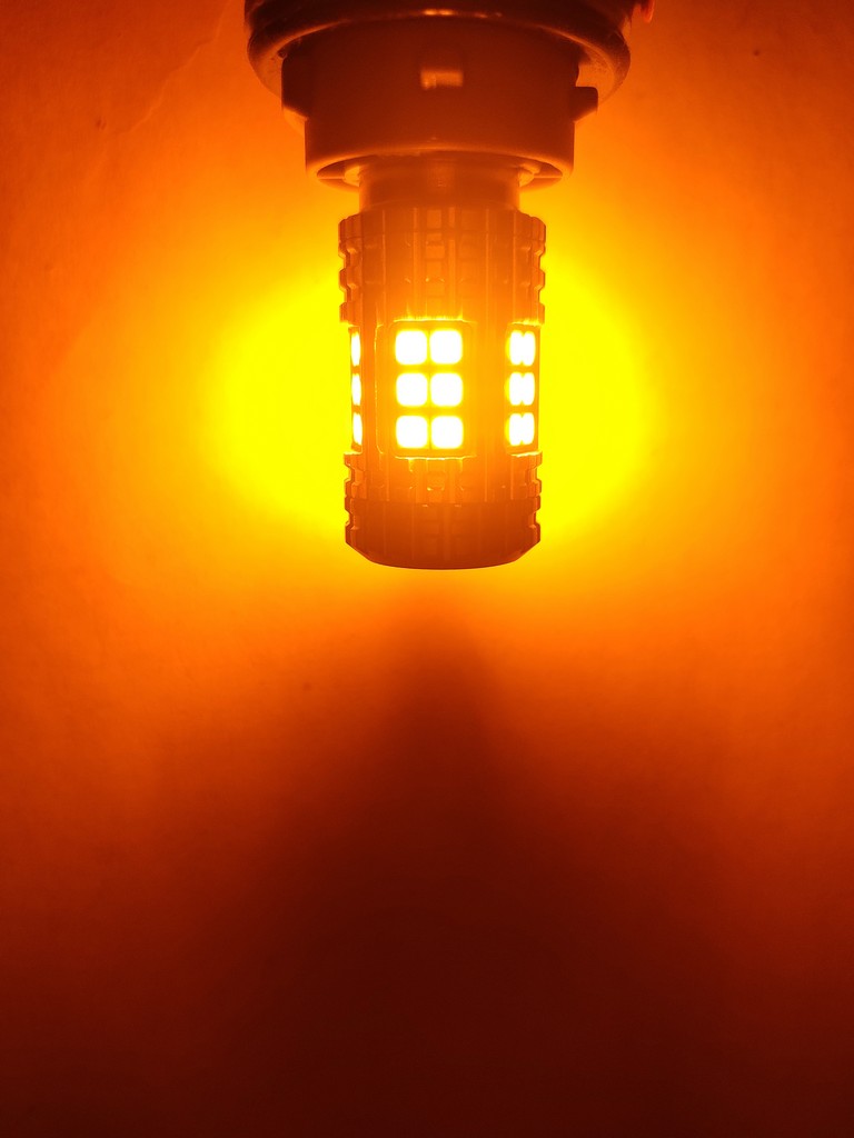 Лампа светодиодная Blick 1156(PY21W)-3030-30SMD CANBUS Желтый 12V 2шт (160° BAU15S) — изображение 4