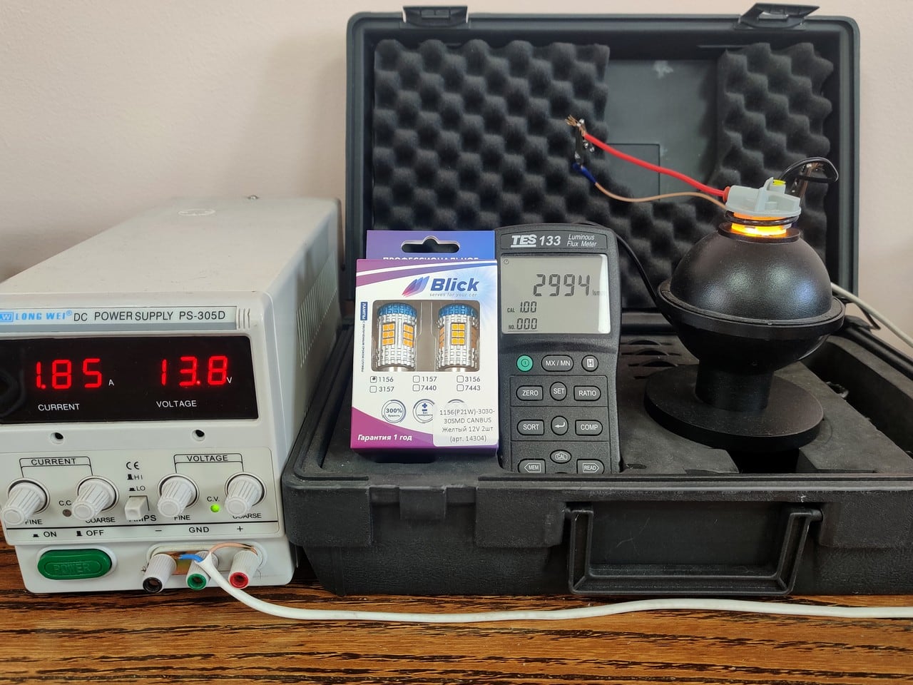 Лампа светодиодная Blick 1156(P21W)-3030-30SMD CANBUS Желтый 12V 2шт — изображение 4