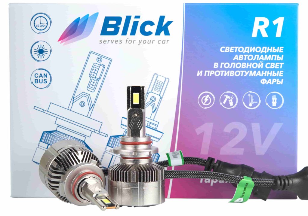 Лампа светодиодная Blick HB3(9005)-R1 6000K 12V 2шт