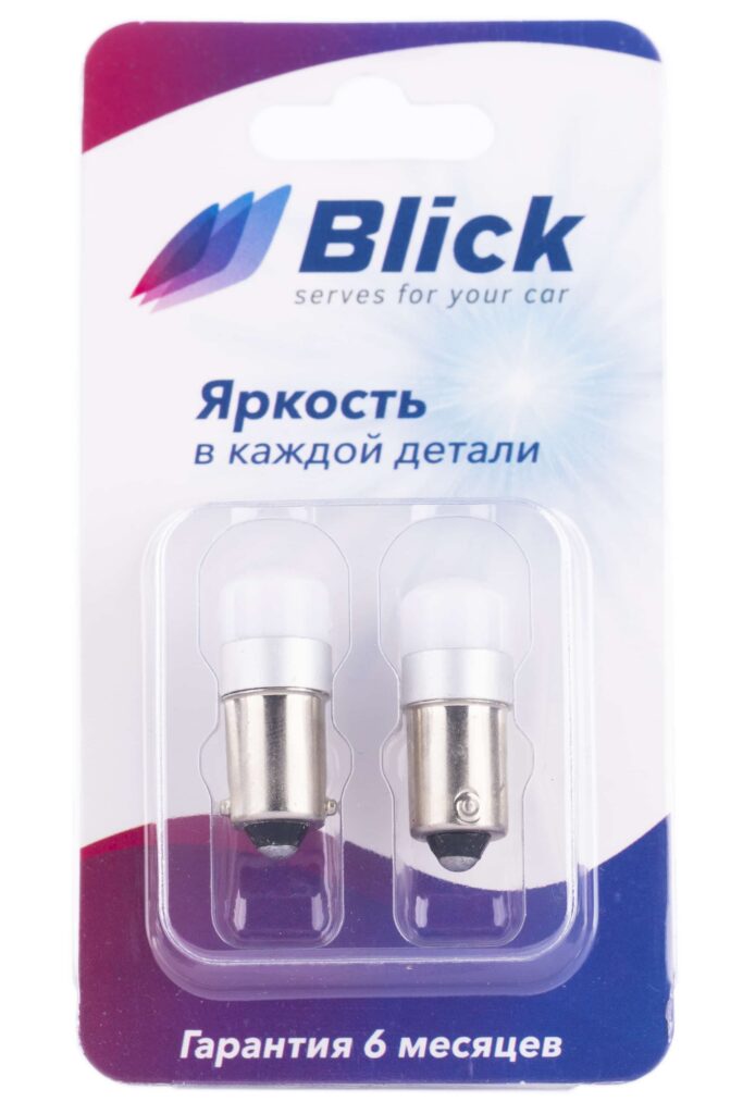Лампа светодиодная Blick BA9S(T4W)-3030-1SMD Белый 12V 2шт