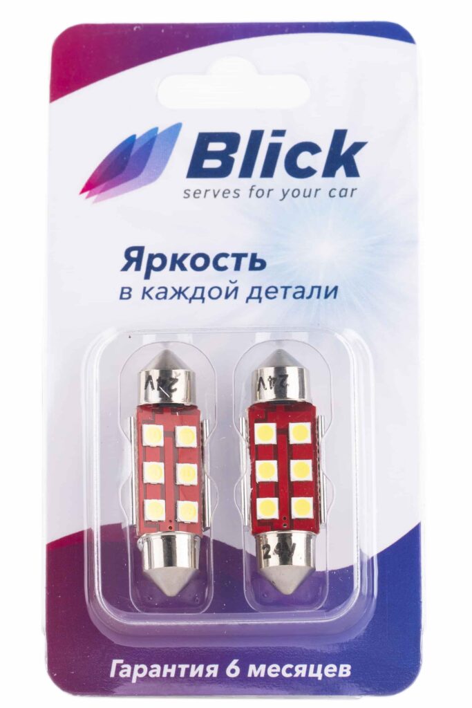 Лампа светодиодная Blick C5W-SJ-3030-36mm Белый 24V 2шт