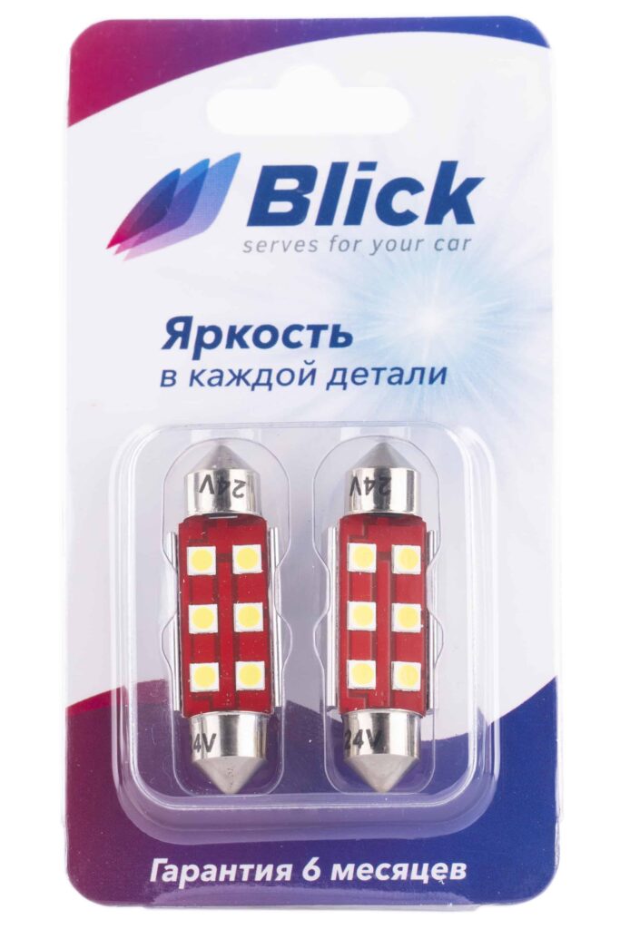 Лампа светодиодная Blick C5W-SJ-3030-39mm Белый 24V 2шт