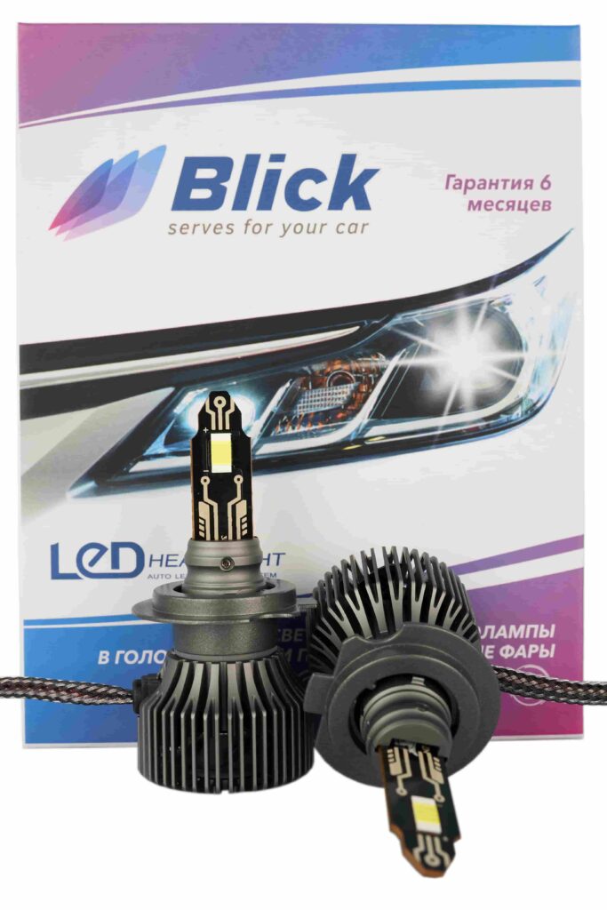 Лампа светодиодная Blick H7-S7 6000K 12V 2шт
